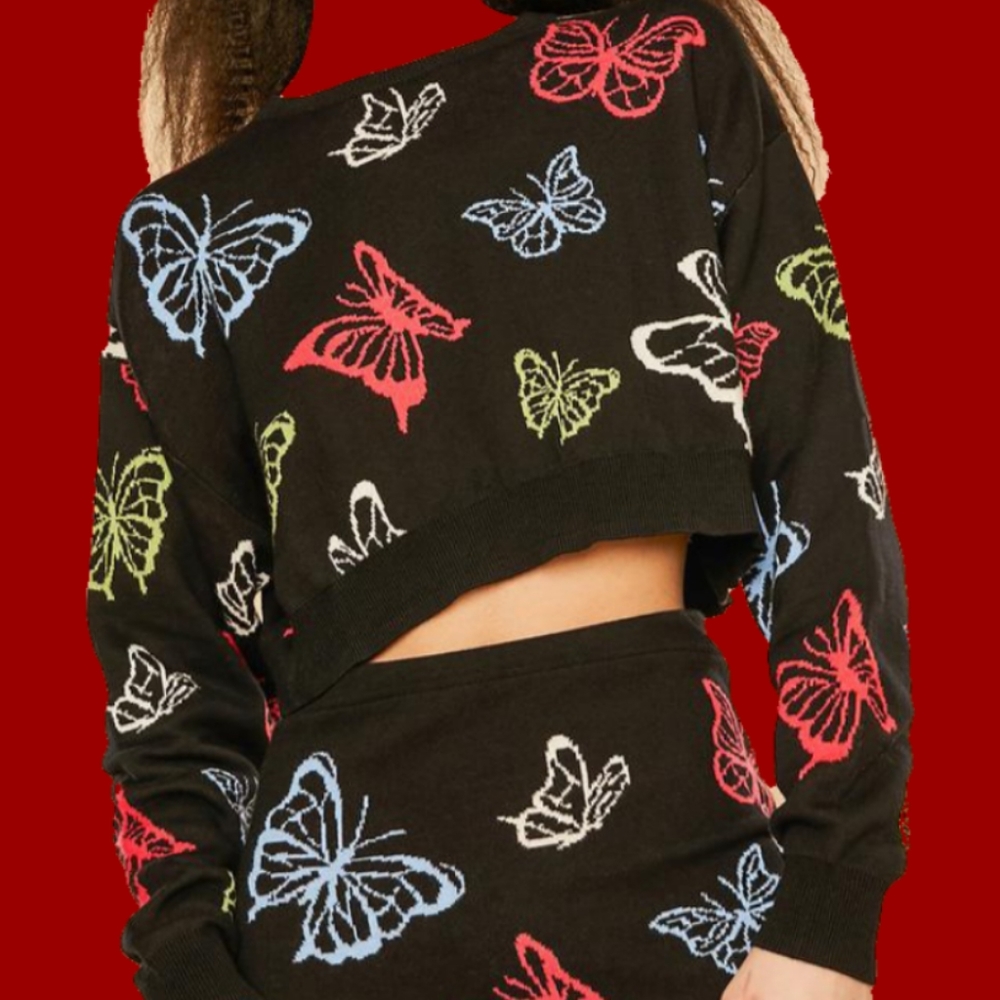 PLUS SIZED Colorful Butterfly Sweater/ Magic All Around Me